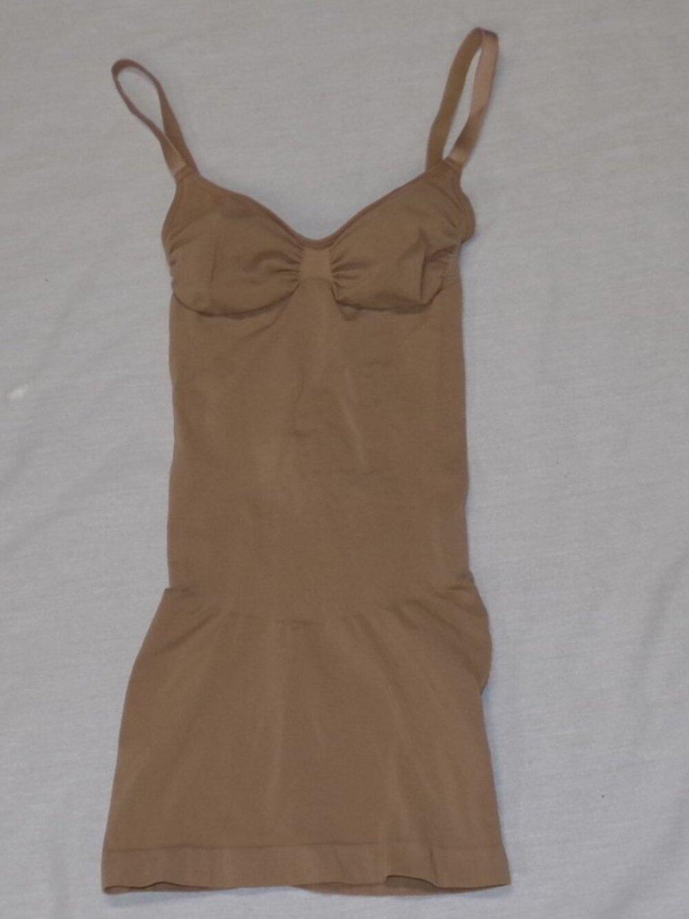 SKIMS Seamless Sculpt Slip Mini Dress Nude sz S Targeted Compression Shapewear